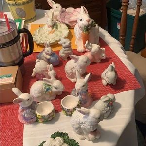 Lot of ceramic Easter decorations